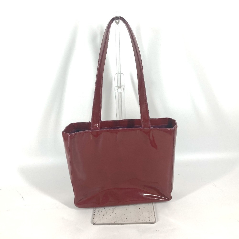 CHANEL CC Coco Mark Shoulder Bag Enamel Women's Red OT-240917-6